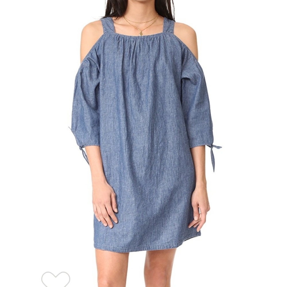 *NEW* Madewell Chambray Cold Shoulder Dress